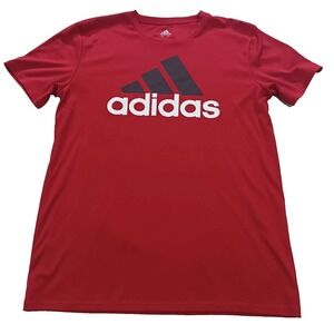 Adidas Mens Climalite Red Graphic Logo Performance T-Shirt XL 18/20 AA5718